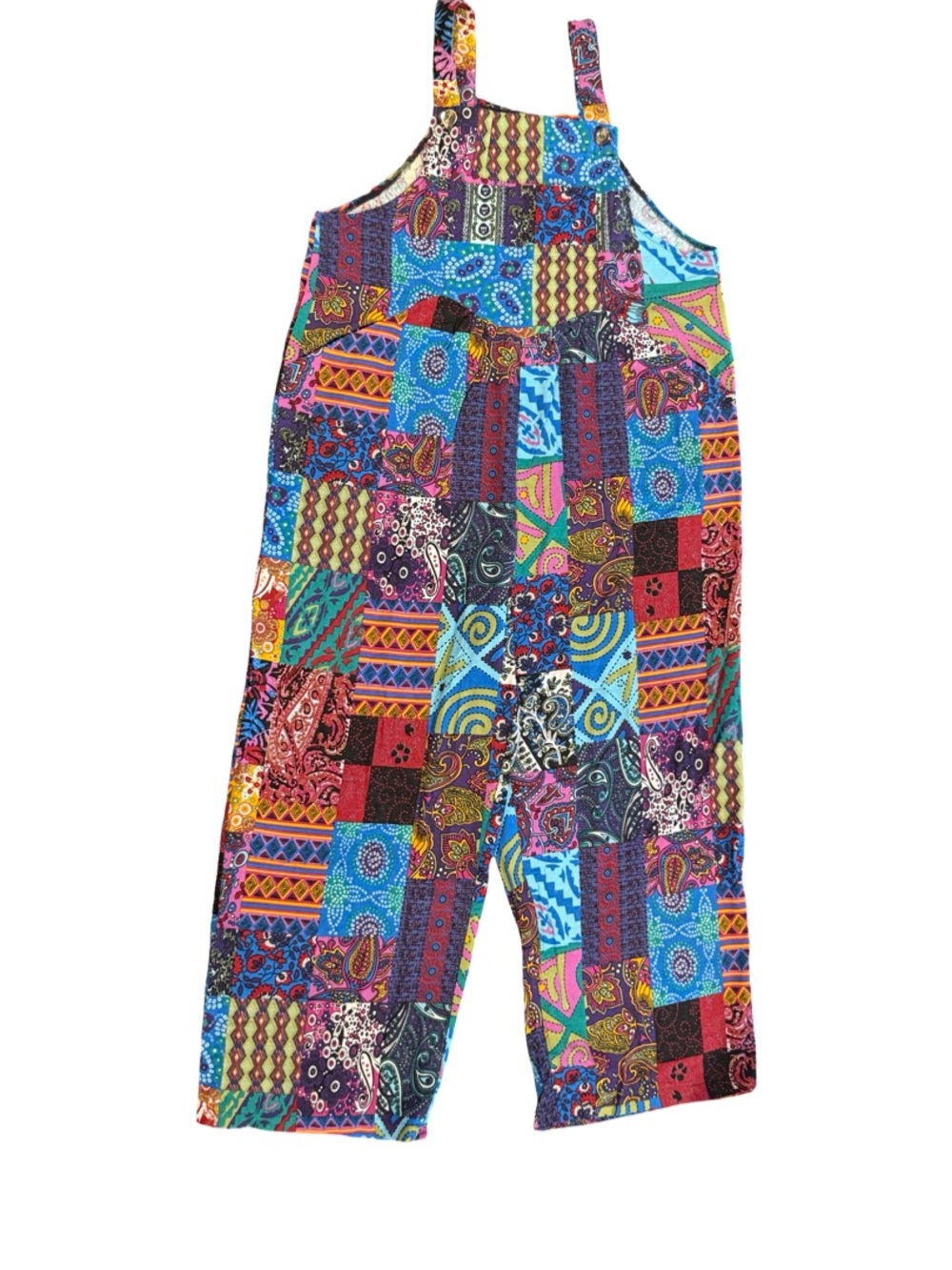 Women’s Boho Patchwork Multicolor Jumpsuit – XL - Picture 6 of 17